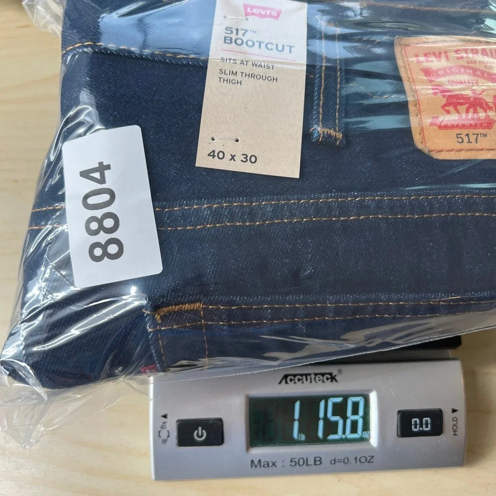 NEW Levis 517 Bootcut Jeans Mens 40x30 Dark Wash Indigo Blue Rigid Cotton Cowboy